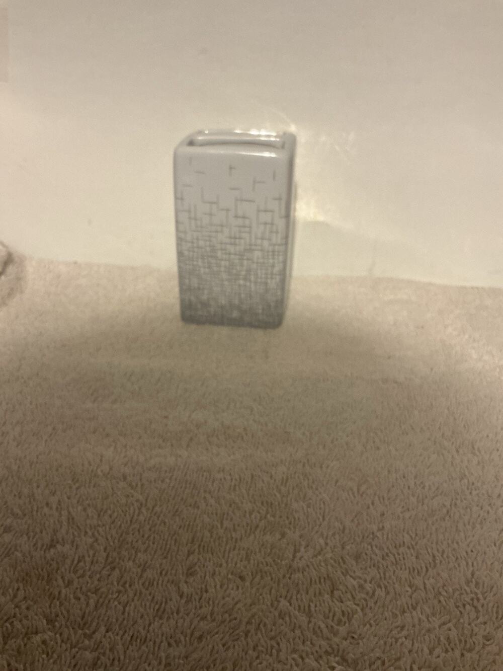 Mainstay Ceramic Bathroom Accessory Toothbrush Holder Gray Weave